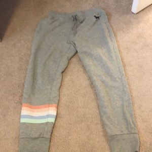 Women’s Victoria secret pink Light gray sweatpants